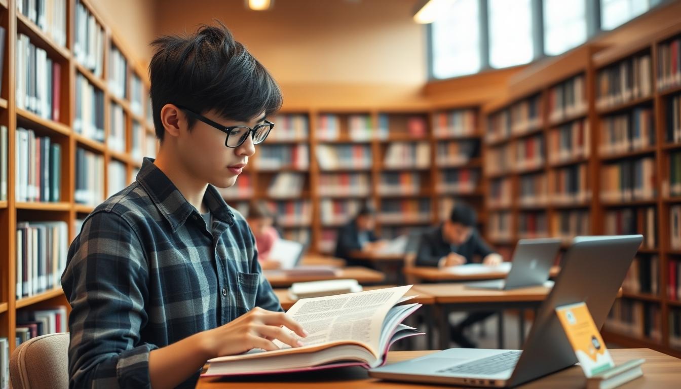 Student developing practical and academic skills